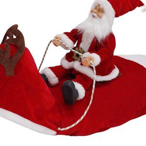 Royal Wise Deluxe Santa Claus Riding Dog Costume Red Small Hook Loop Funny‎ Gift